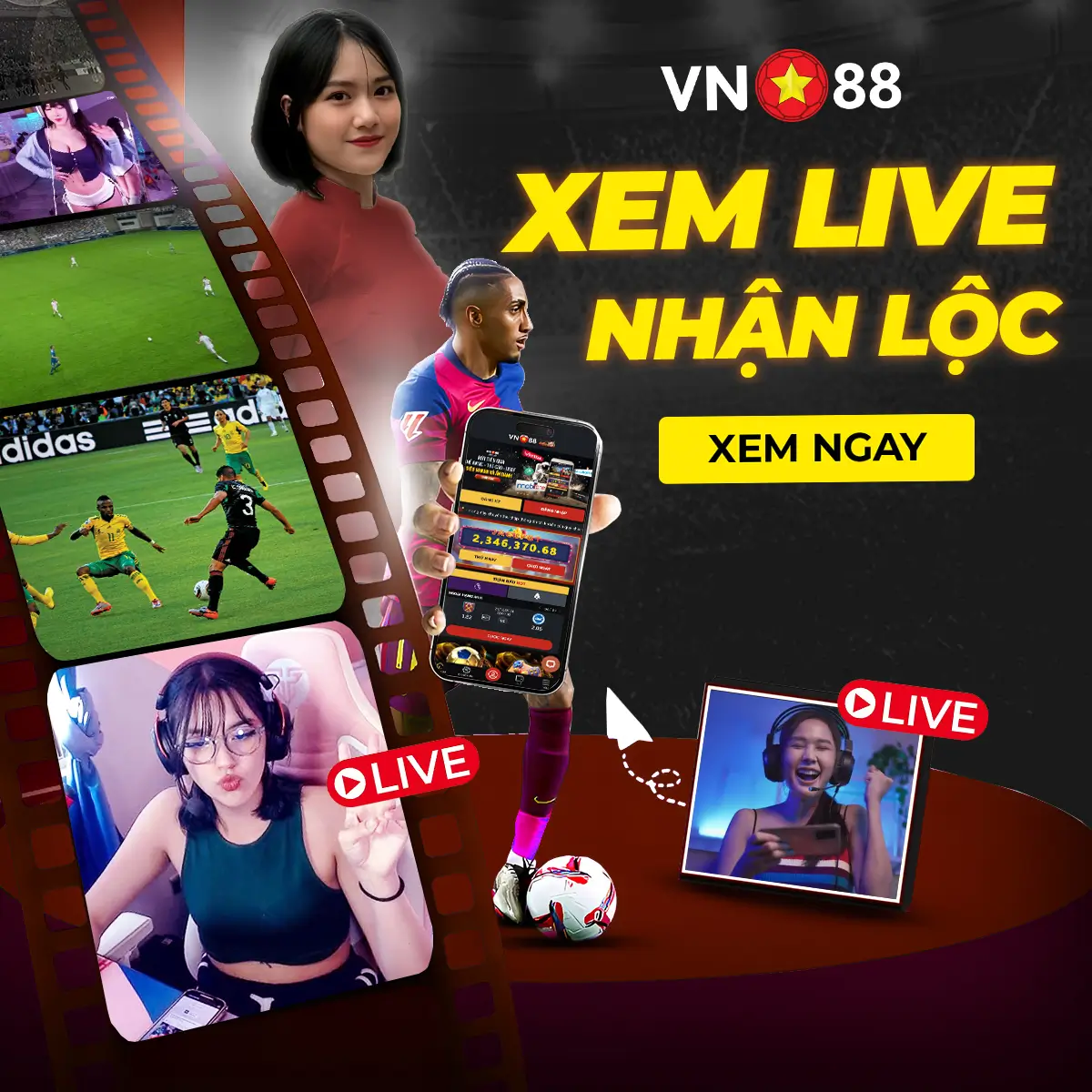XEM LIVE NHẬN LỘC