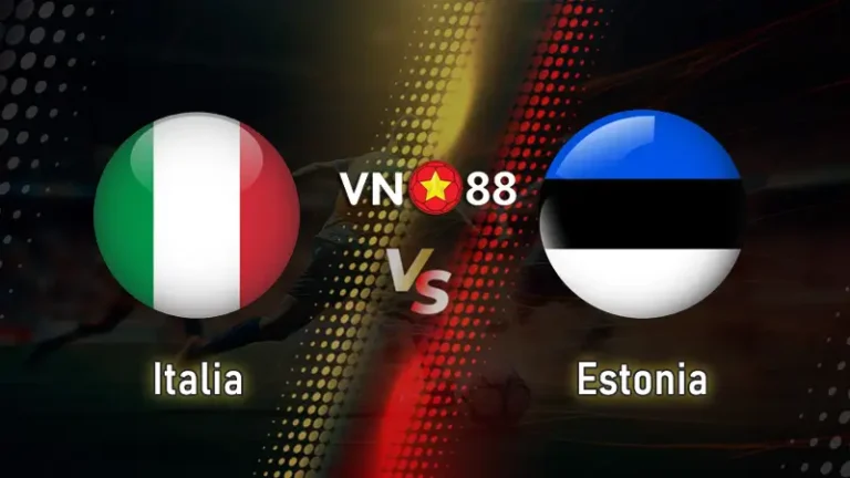 Italy versus Estonia football match graphic
