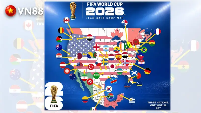 FIFA Công Bố Đại Bản Doanh 48 Đội Tuyển Tại World Cup 2026