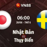 Nhận định bóng đá Nhật Bản vs Thụy Điển, 06h00 ngày 26/6 World Cup 2026