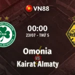 Nhận định bóng đá Omonia vs Kairat Almaty 00h00 ngày 23/7/2026