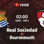 Nhận định bóng đá Real Sociedad vs Bournemouth, 02h00 ngày 18/9 Europa League